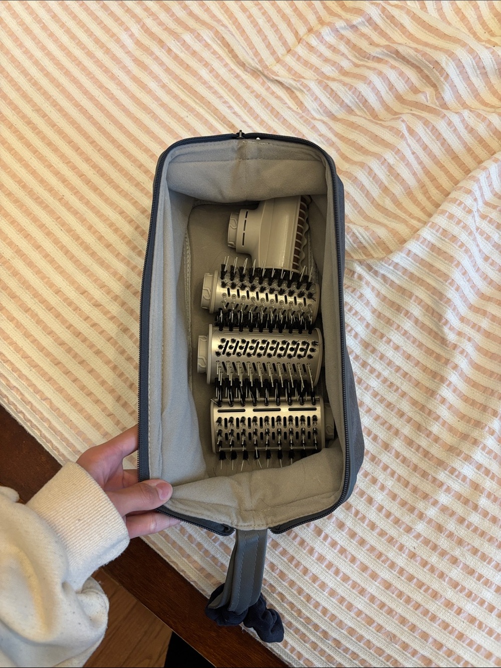 Gray Travel Organizer Pouch for Accessories